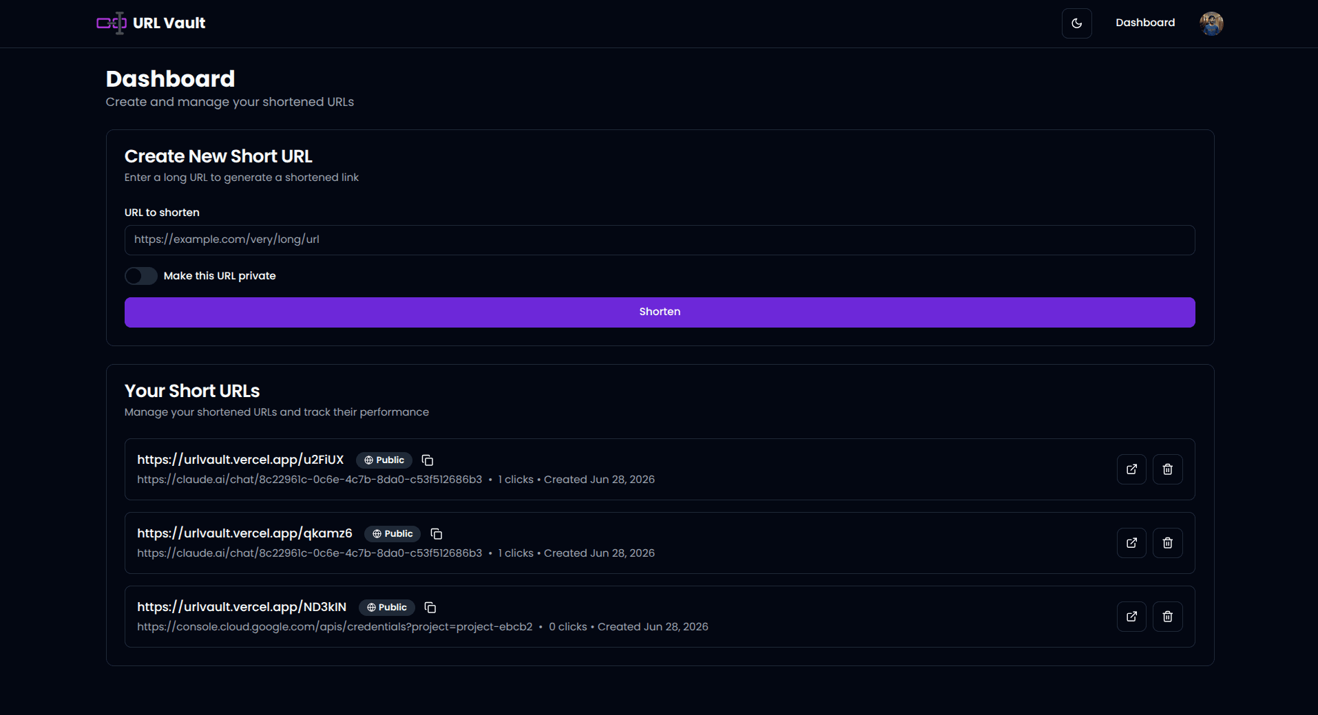 Password-Protected URL Shortener screenshot 3